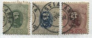 Norway 1878 1, 1.5 and 2 kroners used - Picture 1 of 1