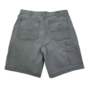 Carhartt Loose Fit Gray Carpenter Shorts Workwear Size 30 - Picture 1 of 8