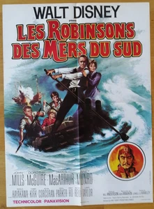 ROBINSONS DES MERS DU SUD walt disney affiche cinema originale 80x60 mascii R - Picture 1 of 1