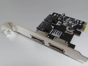 Scheda PCIe 2 Porte eSATA 3GB + RAID - Foto 1 di 3