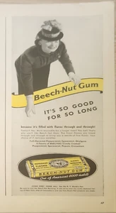 Goma de nuez de haya 1940 anuncio vintage es tan bueno durante tanto tiempo - Imagen 1 de 2