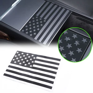 Caja de almacenamiento de control del centro del automóvil pegatina vinilo para Tesla Model 3 2023-24 bandera de EE. UU. - Imagen 1 de 12