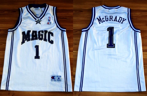 ORLANDO MAGIC BASKETBALL SHIRT SHIRT CHAMPION NBA MEN WHITE #1 McGRADY MEDIUM Cover