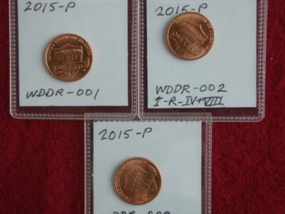 2015 年 P 版林肯 Cent 双模反转 3 件 Diff Wexler 系列 - 未拆封 — 第 1/4 张图片