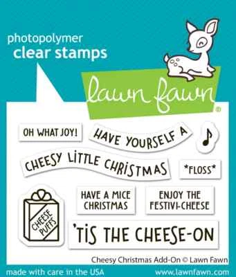 Juego de sellos transparentes Lawn Fawn Cheesy Christmas Add-On Foto 1 de 3