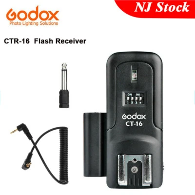 US Godox CT-16 CTR-16 Wireless Flash Receiver for CT-16 Transmitter Canon Nikon - Image 1 of 4
