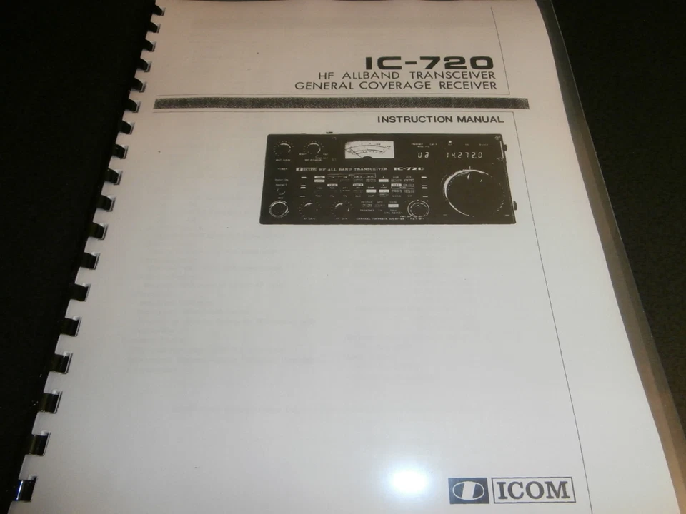 Manual de instrucciones ICOM IC-720 - ¡Cubiertas de cartulina premium y papel de 28 libras! Foto 1 de 1