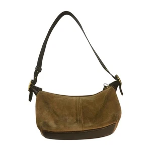 Vintage Coach Tan Suede Demi Shoulder Bag C33-9574 BAG  90s/2000s - Picture 1 of 11