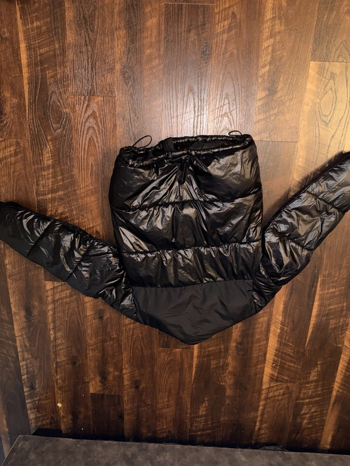 Michael Kors Black Puffer Jacket, Size M, Packable Down, Mock Neck, Zipper - Image 1 of 4