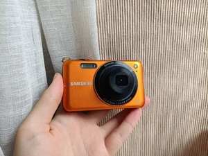 š„RARE ORANGE Samsung ES73 12.2MP digital compact cameraš„WORKing FULL Setš„ - Picture 1 of 7