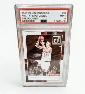 2015 Panini Donruss Kristaps Porzingis The Rookies #32 PSA 9 MINT Celtics - Picture 1 of 2