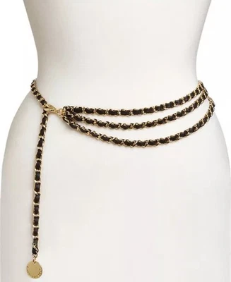 $168 SOLD OUT B-Low the Belt Gissel Mini Black Belt with Gold Buckle | Small - Image 1 of 4