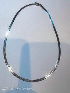 Arezzo italienische Sterlingsilber Fischgrät Kette Halskette 16" - 2,5 mm, 6,27 g - Bild 1 von 3
