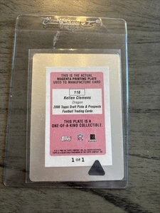 2006 Topps Draft Picks And Prospects Kellen Clemens Druckplatte 1/1 - Bild 1 von 1