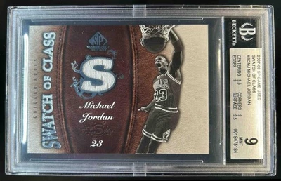 2007-08 SP Game Used Michael Jordan Swatch of Class Jersey #SC-MJ Bulls BGS 9 - Image 1 of 2