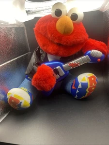 Elmo Rock & Roll mit Gitarre singt Shakes 1998 Jim Henson Mattel Tyco Spielzeug GUC - Bild 1 von 6