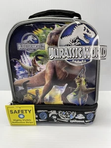 Jurassic World T-REX 3D Dinosuar School Double Compartment Lunch Box Bag NWT - Picture 1 of 12
