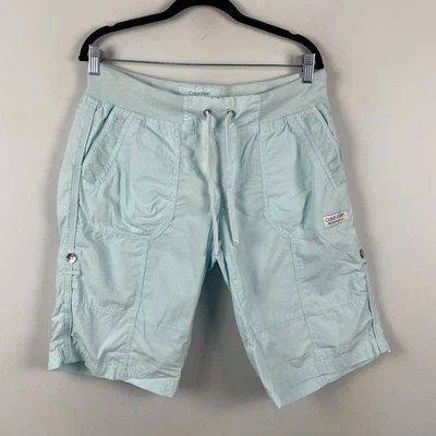 Bermudas Calvin Klein Performance para mujer medianas azules con cordón Foto 1 de 4