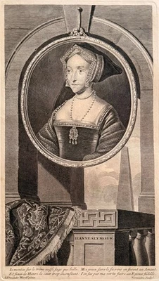 Jane Seymour (1508–1537), Kupferstich von Vermeulen nach Werff, 17. Jh - Bild 1 von 4