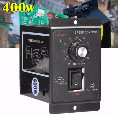 US52 400W Motor Speed Controller Speed Pinpoint Regulator AC 220/240V 50Hz 60Hz - Image 1 of 4