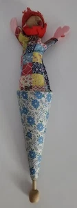 Vintage Pop Up Cone Puppet On Wood Stick - Picture 1 of 6