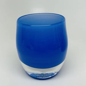 Glassybaby Periwinkle BLUE GLASS Votive CANDLE HOLDER Pre Triskelion Handblown - Picture 1 of 7