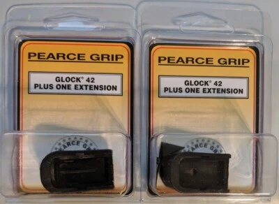 Lot of 2 - Pearce Grip Glock 42 Plus 1 Magazine Extension PG-42+ G42 Mag Ext