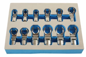 Laser 7165 12 Piece Flexible Crows Foot Wrench Set 3/8"D - Picture 1 of 12