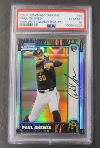 2024 Bowman CHROME 1999 25th Anniversary Paul Skenes Pirates RC PSA 10 WD - Picture 1 of 3