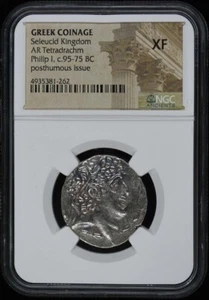 Seleucid Kingdom GREEK COINAGE AR Tetradrachm NGC XF40 - Picture 1 of 2