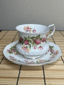 Vintage Queen’s Rosina China Tea Cup & Saucer Set WILD FLOWERS #14 England - Picture 1 of 12