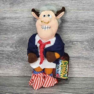 Vintage 1998 Infamous Meanie 8" Tall Bull Clinton Beanie Plush Bill Democrat - Picture 1 of 12