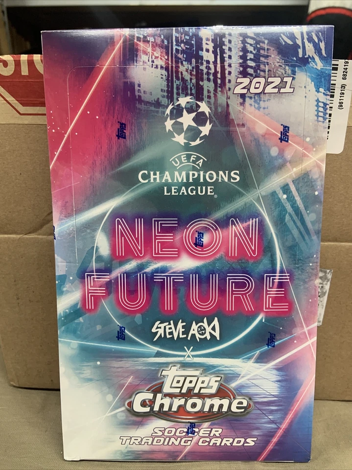 2020/21 Topps UEFA Champions League Chrome Neon Future Soccer Hobby Box