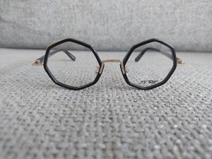 JF Rey Eyeglasses Frame Model JF1483 Color 0050 Black Gold 47-20 - Picture 1 of 7