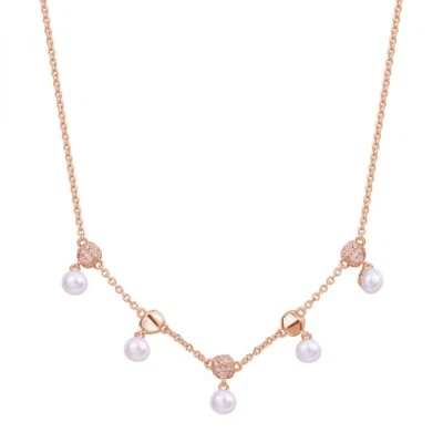 ROSATO GIOIELLI AZZURRA COLLANA DA DONNA CON PERLE E ZIRCONI ARGENTO 925 RZAZ004 - Immagine 1 di 4