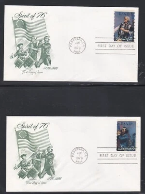 USA 1976 4 FIRST DAY COVERS SPIRT OF '76 WITH CACHETS - Image 1 of 2