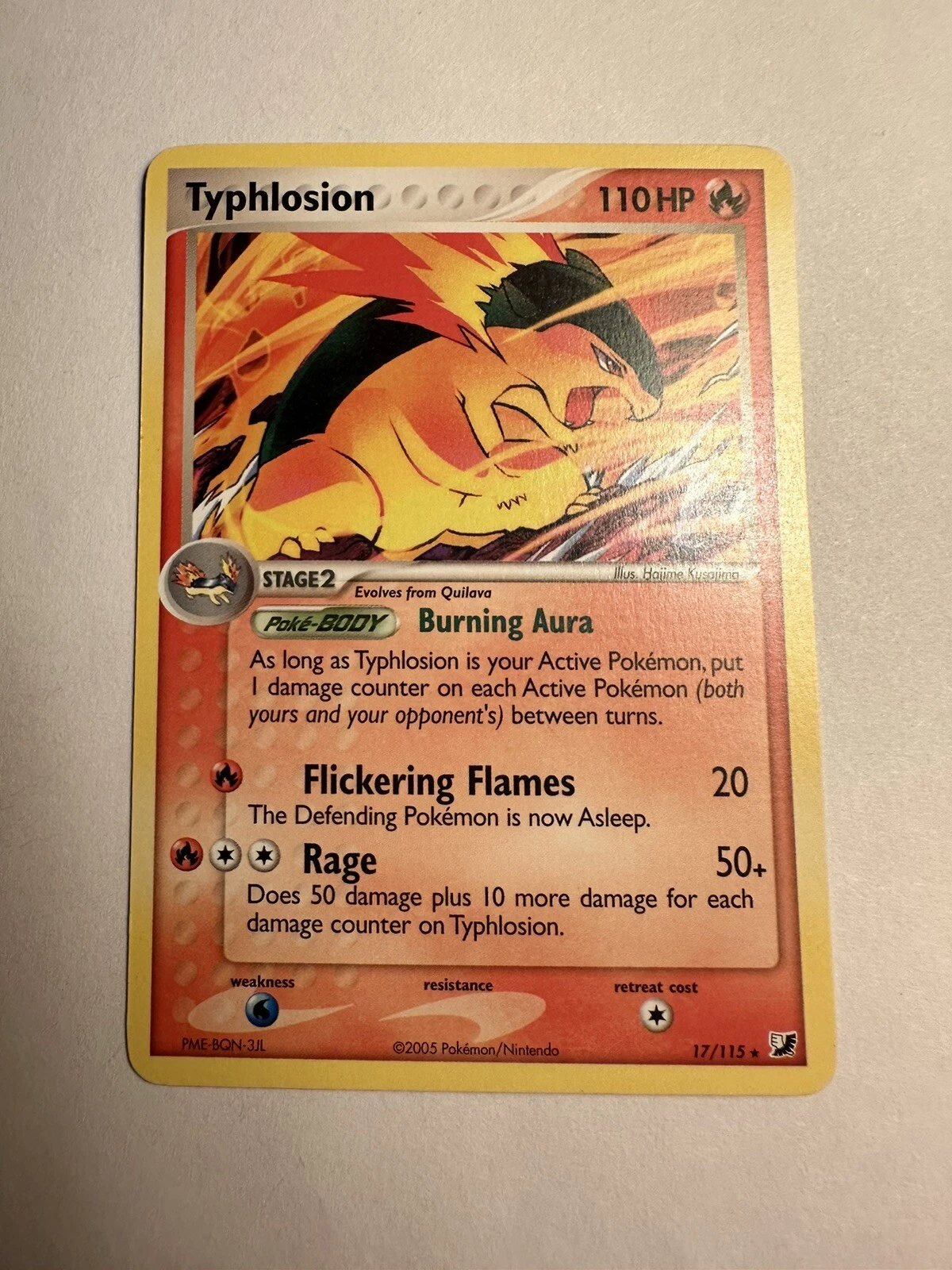 Pokémon TCG Typhlosion EX Unseen Forces 17/115 Regular Rare Deck Exclusive NM