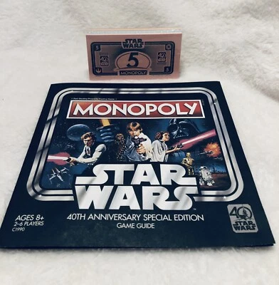 Star Wars 40th Anniversary Special Edition Monopoly Replacement Money Pack-NEW - Image 1 of 3