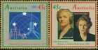 1993 Australia MNH Women in Federal Parliament Strip 2x45c Commemorative Stamps.