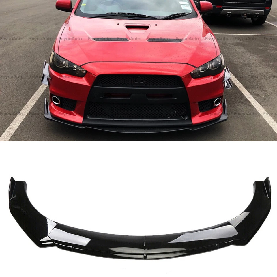 For Mitsubishi Eclipse Cross Front Bumper Lip Spoiler Splitter Glossy Black - Image 1 of 4