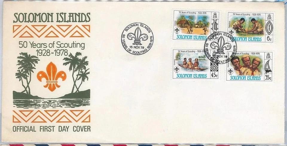 42558 -SOLOMON ISLANDS - Postal History - FDC COVER 1978   BOY SCOUTS - Image 1 of 1