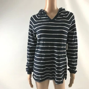 Maglione pullover donna con cappuccio Daily Ritual taglia S blu a righe manica lunga nuovo - Foto 1 di 6