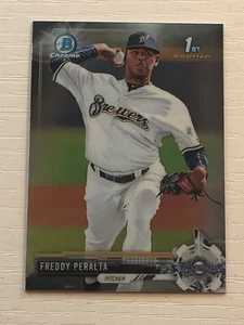 2017 Bowman Chrome Prospects Mini Freddy Peralta Brewers BCP22 - Picture 1 of 1