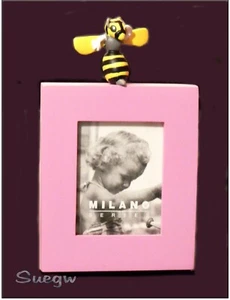 Marco de escritorio tamaño billetera rosa con abejorro - Imagen 1 de 1