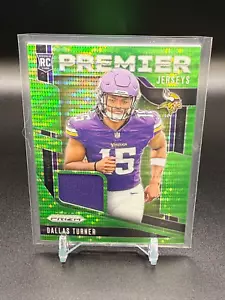 2024 Panini Prizm - Dallas Turner Green Premier Jerseys Patch RC #PJ-DTR🔥 - Picture 1 of 2