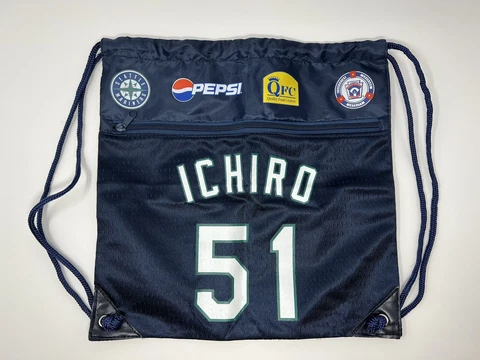 Seattle Mariners MLB Ichiro 51 SGA Drawstring Zipper Bag Kids Backpack Sack Cover