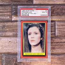 1983 TOPPS STAR WARS: RETURN OF THE JEDI CARD #5 PRINCESS LEIA PSA9