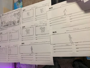 Marvel animation cels Production Art Comics ULTIMATE AVENGERS STORYBOARDS M1 - Picture 1 of 9