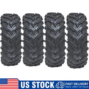 4 Pack ATV/UTV Tires 25x8-12 & 25x10-12 All Terrain Off-Road Trail 6PR Mud Tire - Picture 1 of 20