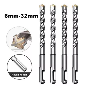 SDS - Plus Hammer Bohrer Bits Wolframhartmetall Kreuzspitze 4 Fräser Rundschaft - Bild 1 von 36